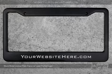 Black Metal License Plate Frames | My Metal Business Card