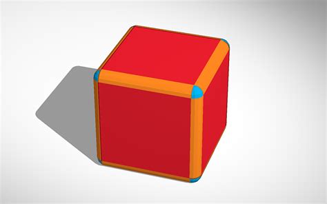 3D design Rounded Cube - Tinkercad