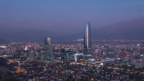 4K Timelapse Sequence of Santiago, Chile - The city skyline from Day to ...