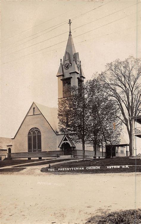 Antrim New Hampshire outside view The Presbyterian Church real photo pc (Y9046) - Mary L. Martin ...