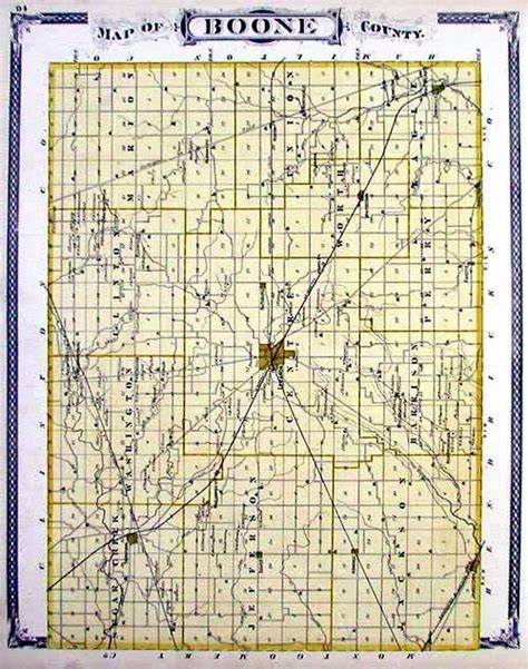 Map of Boone County, Indiana: (1876) Map | Art Source International Inc.