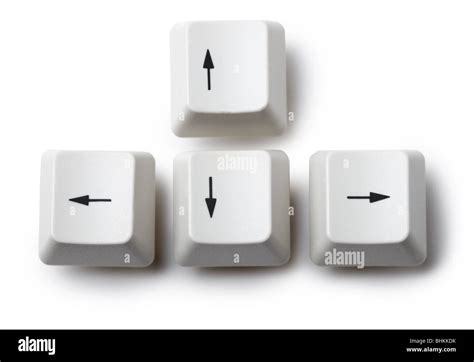 The four keyboard arrow keys on a white background Stock Photo - Alamy