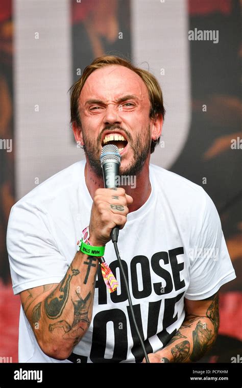 Idles lead singer Joe Talbot performs onstage at the Lulworth Estate in ...