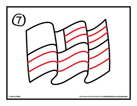 Waving American Flag Drawing - Cliparts.co