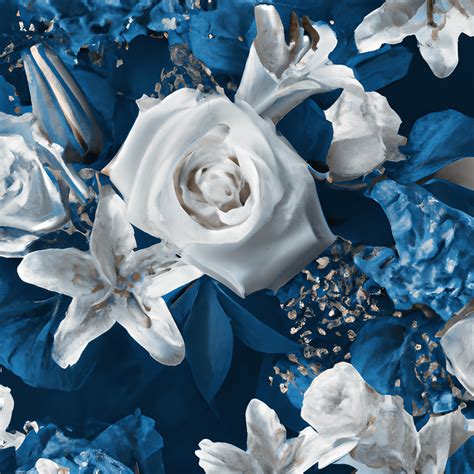 Blue Vintage Floral Background Wallpaper · Creative Fabrica