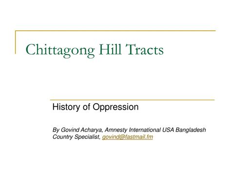 PPT - Chittagong Hill Tracts PowerPoint Presentation, free download ...