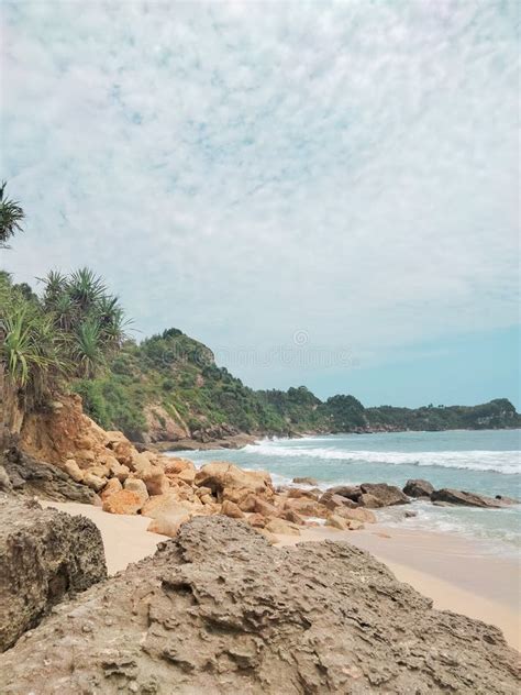 The Beauty of the Beach on the Wonogiri Sea Coast, Central Java Stock Image - Image of java ...