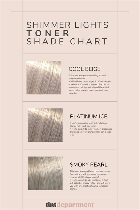 Shimmer Lights Toner Shade Chart | Shimmer lights, Clairol shimmer lights, Toner