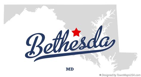 Map of Bethesda, MD, Maryland