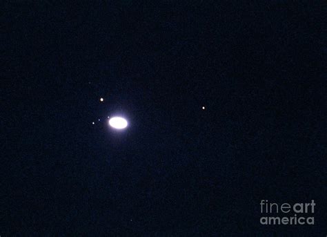 Photograph Of Saturn And Moons Through Telescope Photograph by John Sanford/science Photo ...