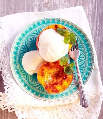 Grilled Peaches with Lime Honey | Food Town