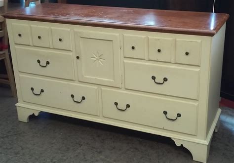 UHURU FURNITURE & COLLECTIBLES: SOLD **BARGAIN BUY** #1102 Country White Ethan Allen Dresser - $95