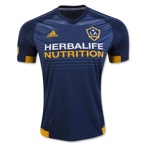 adidas LA Galaxy 2016 Away Soccer Jersey (Navy/Yellow) | Soccer jersey, World soccer shop, La ...