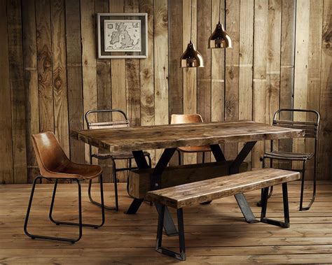 Vintage Industrial Rustic Reclaimed Plank Top Dining Table..... UK ...