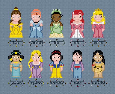 Disney Princess Cross-Stitch Pattern