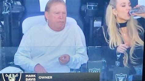 Mark Davis spotted sitting next to HOT BLONDE woman during the Raiders vs Chargers game