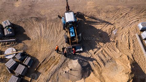 top view of industrial road roller machine isolated texture, working ...