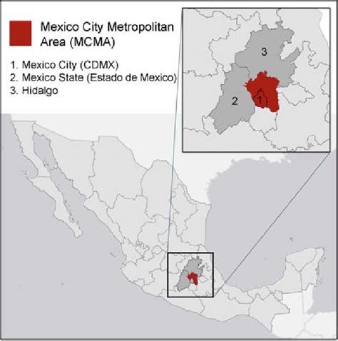 1 Geography of Mexico City Metropolitan Area (MCMA) | Download ...