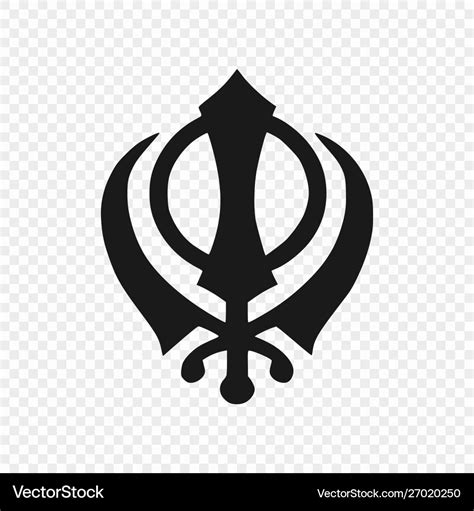 Symbol sikhism isolated Royalty Free Vector Image