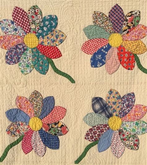 Finish It Up Friday ~ Vintage Daisies | KatyQuilts | Flower quilts ...