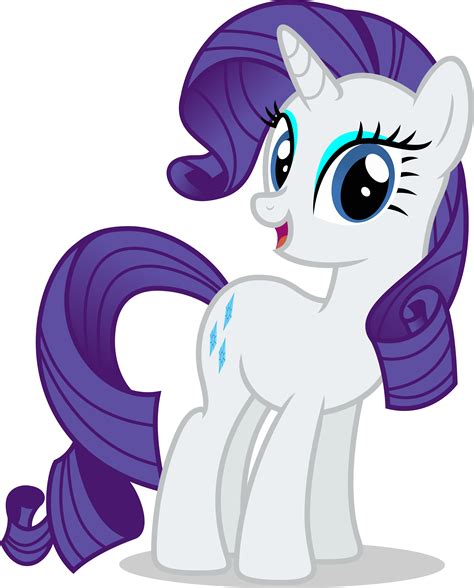 Mlp Fim Rarity (happy) vector #4 by luckreza8 on DeviantArt