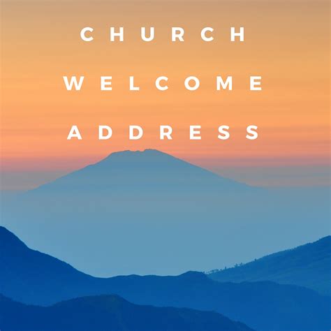 welcome address for church anniversary