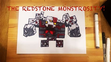 Drawing with Juni #166: How to draw the Redstone Monstrosity | Minecraft Dungeons - YouTube