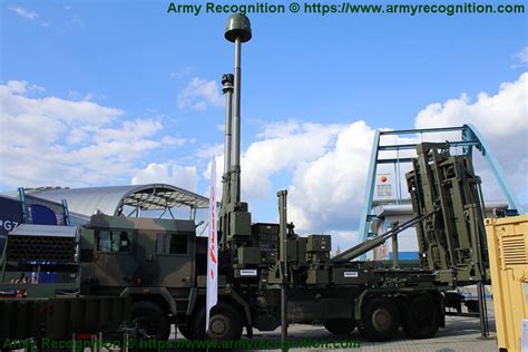 MSPO 2019: MBDA CAMM air defense missile system mounted on Polish Jelcz ...