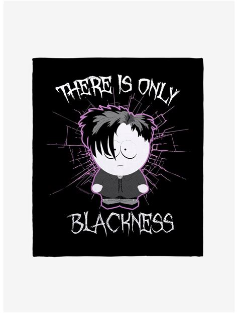 South Park Goth There Is Only Blackness Throw Blanket - WHITE | Hot Topic