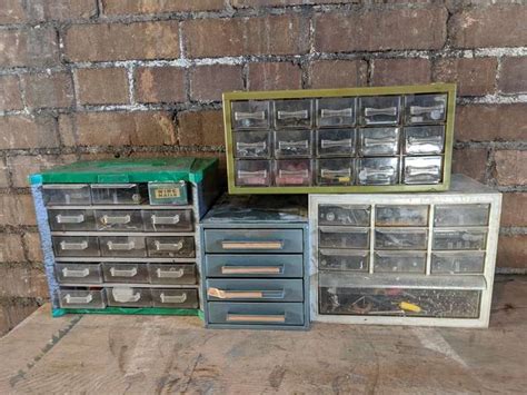 4 hardware organizer bins - Bid On Estates Auction Services