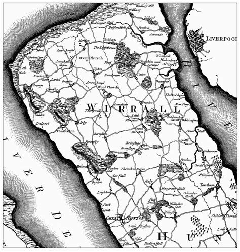 Hidden Wirral Myths & Legends: Map of Wirral in 1776 | Old maps, Liverpool history, Map