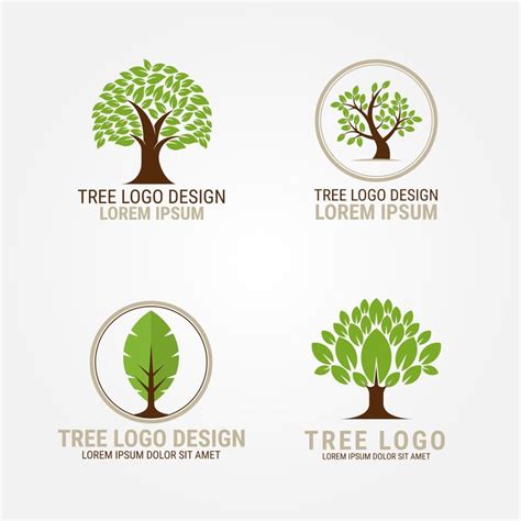 Tree Logo Vector Collection | Tree logos, Tree logo design, Tree icon