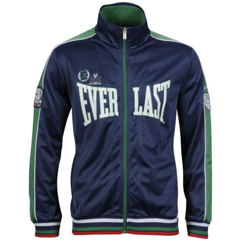 Everlast Mens Tricot Sweatshirt - Navy/Green Mens Clothing | Zavvi