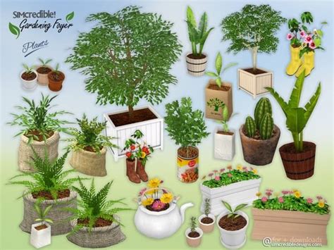 The Best: Gardening Foyer - Plants by SIMcredible! | Sims, Sims 4, Plants