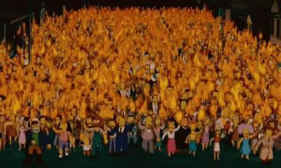 Simpsons Angry Mob GIFs | Tenor