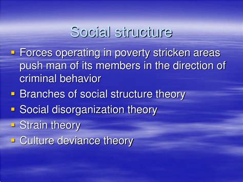 PPT - Social structure theories PowerPoint Presentation, free download - ID:236953