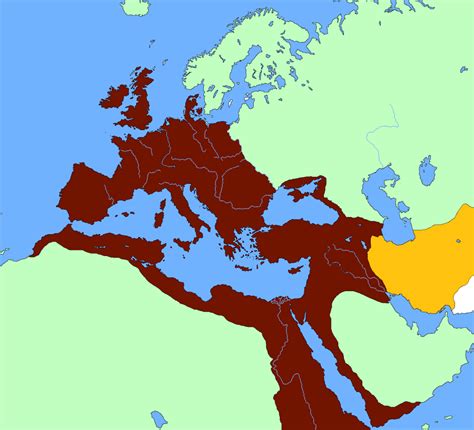 This map shows the Sassanian Empire, which was one of the rival Empires to the Byzantine Empire ...