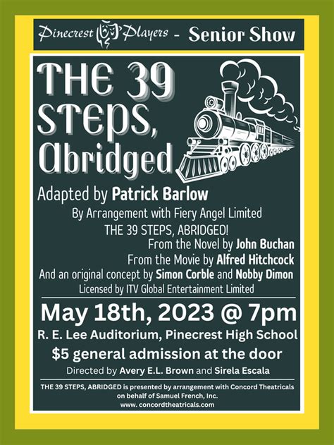 The 39 Steps (2023) - Pinecrest Players Theatre