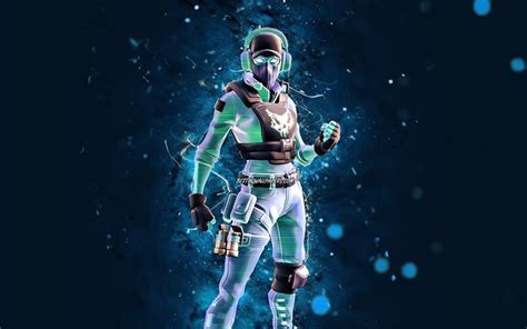 Download wallpapers Breakpoint, 4k, blue neon lights, 2020 games, Fortnite Battle Royale ...