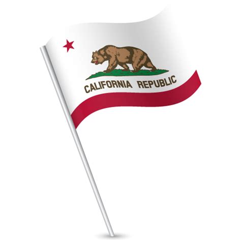 Vector Country Flag of California - Flagpole | Vector Countries Flags of the World