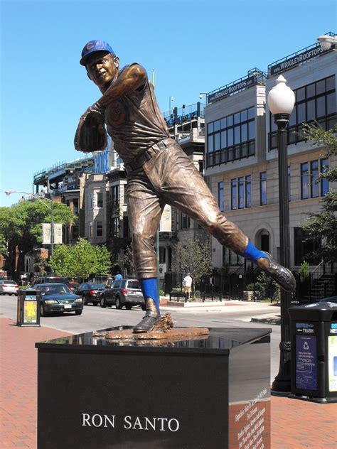 Statue of Ron Santo outside the park | Cubs pictures, Baseball award, Cubs baseball