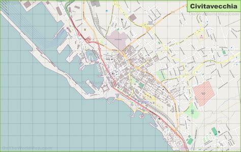 Large detailed map of Civitavecchia - Ontheworldmap.com