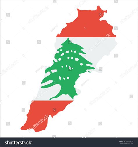 High Resolution Lebanon Map Country Flag Stock Vector (Royalty Free ...