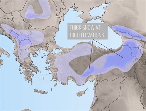 Christmas day snow cover across Europe - probability of snow coverage ...