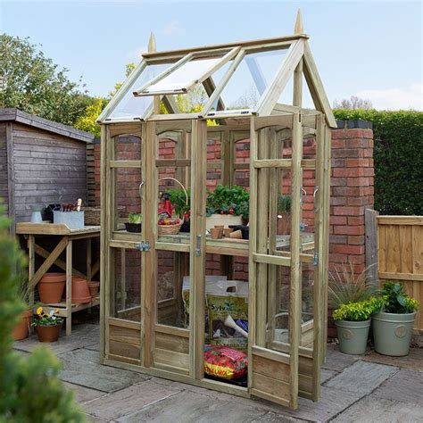 3' x 4' Forest Victorian Walkaround Greenhouse (0.9 x 1.2m) | Wooden greenhouses, Small ...