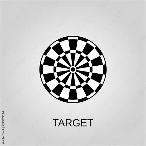 Target icon. Target symbol. Flat design. Stock - Vector illustration Stock Vector | Adobe Stock