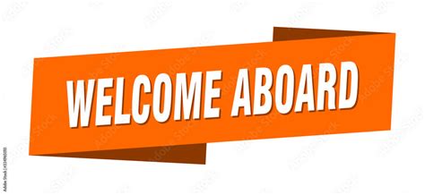 welcome aboard banner template. welcome aboard ribbon label sign Stock Vector | Adobe Stock