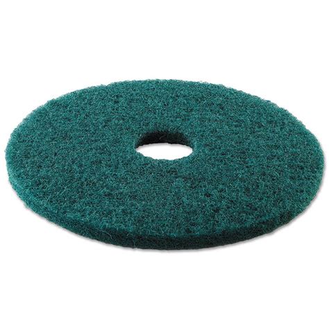 Premiere Pads Floor Machine Heavy-Duty Scrubbing Pad - Green - (5) 17" Dia. Pads - Floor Machine ...