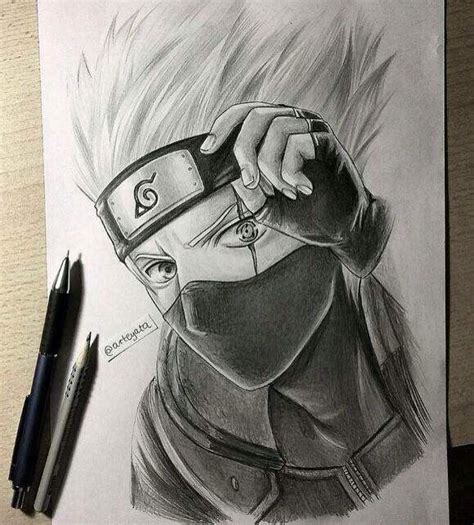 Kakashi hand drawing By Arteyata #minato #naruto #cosplay #anime #cosplayclass Naruto Drawings ...