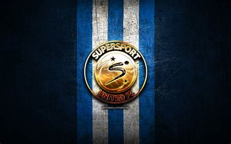 Download wallpapers Supersport United FC, golden logo, Premier Soccer ...